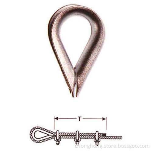 Stainless/Galvanized Thimble, Carbon Steel with Polished Surface Treatment